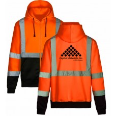 Hi-Viz, Class 3 Full Zip Hoodie CAPHDIZ